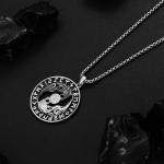 Viking Wolf Pendant Necklace in Sterling Silver