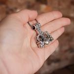 Large Thor's Hammer Mjolnir Necklace in Silver