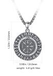 Viking Necklace with Helm of Awe and Vegvísir