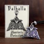Valknut Valkyrie Raven Pendant Necklace