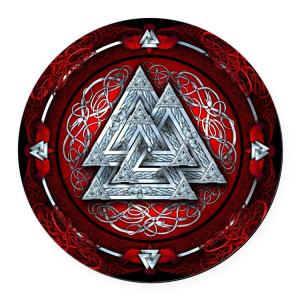 Valknut Symbol Viking Pendant Necklace in Silver
