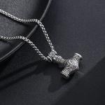 Thor's Hammer Mjolnir Urn Necklace in Sterling Silver