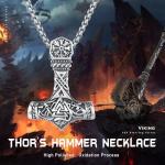 Viking Thor Hammer Necklace in Sterling Silver