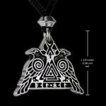 Valknut Valkyrie Raven Pendant Necklace