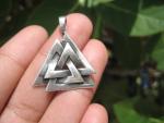 Viking Norse Valknut Triquetra Pendant Necklace