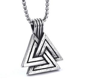 Viking Valknut Pendant Necklace for Men