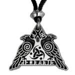 Valknut Valkyrie Raven Pendant Necklace