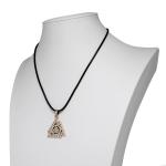 Bronze Valknut Pendant Necklace - Norse Viking Jewelry