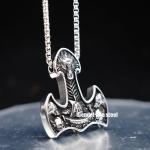 Viking Valknut Ship Pendant Necklace for Men