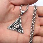 Viking Triangle Valknut Pendant Necklace for All