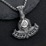 Men's Viking Hammer Valknut Pendant Necklace