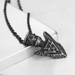Viking Valknut Pendant Necklace in Stainless Steel