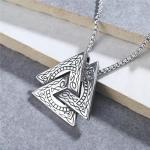 Viking Valknut Pendant Necklace for Men