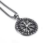 Men's Viking Valknut Compass Pendant Necklace