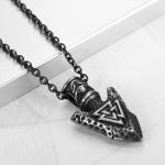 Viking Valknut Pendant Necklace in Stainless Steel