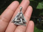 Viking Norse Valknut Triquetra Pendant Necklace