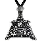 Valknut Valkyrie Raven Pendant Necklace