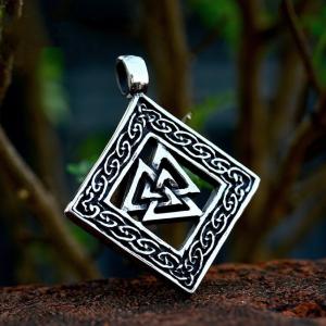 Valknut Pendant Necklace for Men and Women