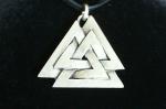 Valknut Pendant Necklace - Odin's Symbol in Pewter