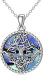 Valknut Raven Pendant Necklace in Sterling Silver