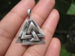 Viking Norse Valknut Triquetra Pendant Necklace