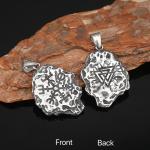 Men's Silver Viking Compass & Valknut Necklace 24