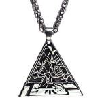 Yggdrasil Valknut Pendant Necklace in Stainless Steel