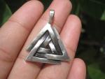 Viking Norse Valknut Triquetra Pendant Necklace