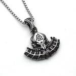 Men's Viking Hammer Valknut Pendant Necklace