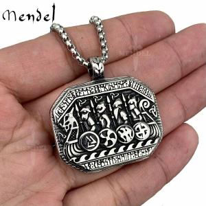 Viking Ship Valknut Pendant Necklace for Men
