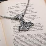 Viking Thor's Hammer Pendant with Valknut & Raven