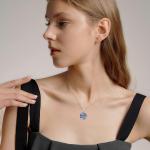 Valknut Raven Pendant Necklace in Sterling Silver