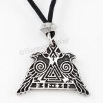Valhalla Raven Pendant Necklace Viking Valknut Rune