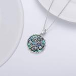 Valknut Raven Pendant Necklace in Sterling Silver