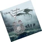 Viking Valknut Compass Necklace in Sterling Silver