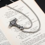 Viking Thor's Hammer Valknut Pendant Necklace