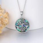 Valknut Raven Pendant Necklace in Sterling Silver