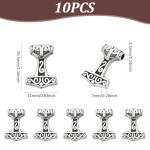Viking Thor's Hammer Knot Charms - 10pcs