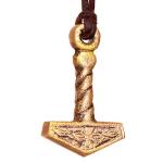 Thor's Hammer Necklace with Leather Cord