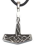 Pewter Thor's Hammer Pendant with Leather Necklace