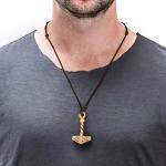 Thor's Hammer Necklace with Leather Cord