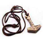 Thor's Hammer Necklace with Leather Cord
