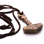 Thor's Hammer Necklace with Leather Cord