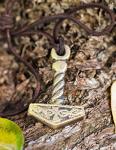 Thor's Hammer Necklace with Leather Cord