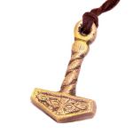 Thor's Hammer Necklace with Leather Cord