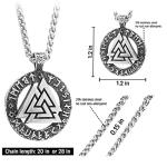 Odin Valknut Rune Pendant Necklace for All