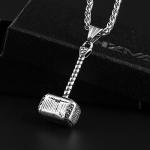 Thor Hammer Pendant Necklace for Men and Women