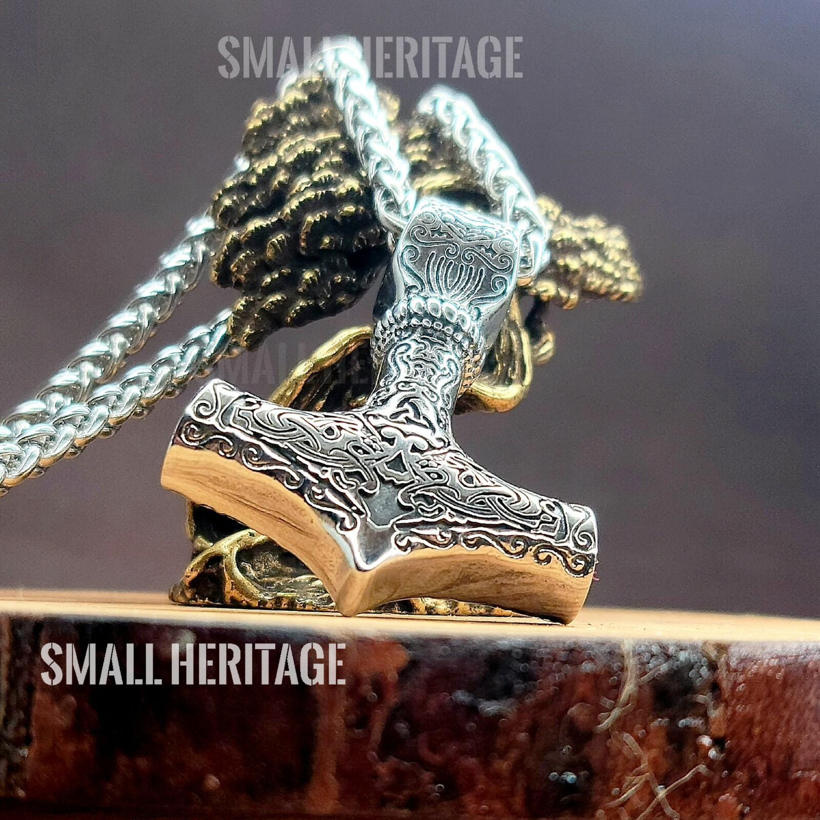 Viking Stainless Steel Mjolnir Necklace for Men