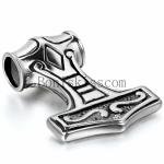 Mjolnir Men's Silver Stainless Steel Necklace 22