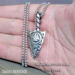 Viking Spear Necklace with Valknut and Runes